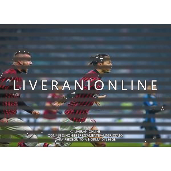 Campionato di Calcio Serie A 2019/2020 Milano, Italia 09/02/2020 Inter vs Milan Nella foto: Zlatan Ibrahimovic of AC Milan celebrates the goal FOTO FABRIZIO CARABELLI-ALESSIO MARINI-AG ALDOL IVERANI SAS