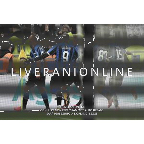 esultanza di Stefan De Vrij dopo il gol del 3 a 2 Inter Inter vs Milan Campionato Serie A TIM - 23¬∞ giornata Milano 09-02-2020 Stadio Giuseppe Meazza - San Siro foto Roberto Garavaglia - ag. Aldo Liverani sas / AGENZIA ALDO LIVERANI SAS