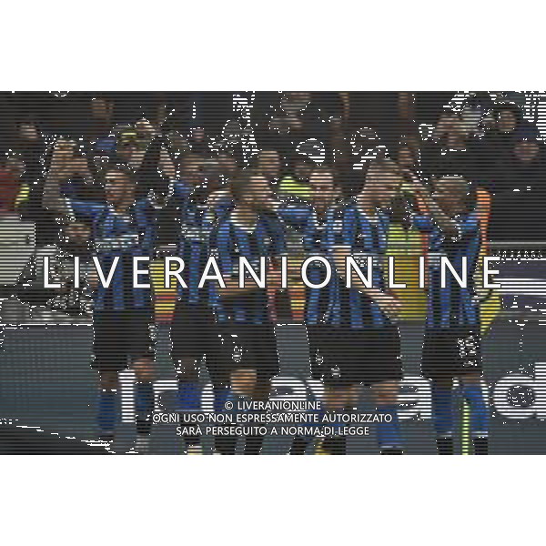 esultanza di Stefan De Vrij dopo il gol del 3 a 2 Inter Inter vs Milan Campionato Serie A TIM - 23° giornata Milano 09-02-2020 Stadio Giuseppe Meazza - San Siro foto Roberto Garavaglia - ag. Aldo Liverani sas / AGENZIA ALDO LIVERANI SAS