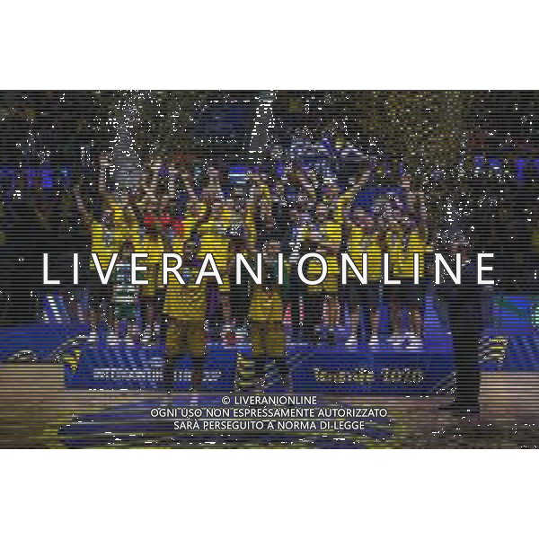 FIBA Intercontinental Cup Tenerife, Italia 09/02/2020 Finale - Segafredo Virtus Bologna vs Iberostar Tenerife Nella foto: La Iberostar Tenerife conquista la FIBA Intercontinental Cup Tenerife 2020 FOTO DAVIDE DI LALLA-ALESSIO MARINI-AG ALDO LIVERANI SAS
