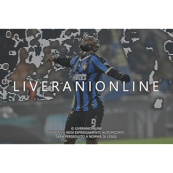 esultanza finale di romelu Lukaku Inter vs Milan Campionato Serie A TIM - 23¬∞ giornata Milano 09-02-2020 Stadio Giuseppe Meazza - San Siro foto Roberto Garavaglia - ag. Aldo Liverani sas / AGENZIA ALDO LIVERANI SAS