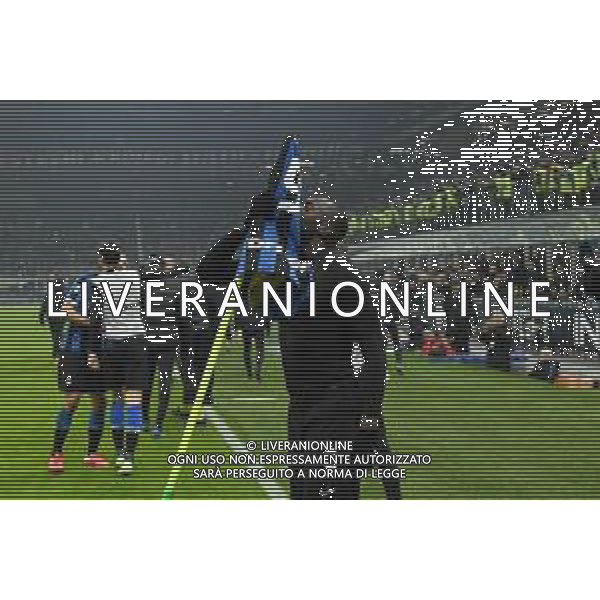 esultanza Inter dopo il gol del 4 a 2 di romelu Lukaku Inter vs Milan Campionato Serie A TIM - 23¬∞ giornata Milano 09-02-2020 Stadio Giuseppe Meazza - San Siro foto Roberto Garavaglia - ag. Aldo Liverani sas / AGENZIA ALDO LIVERANI SAS