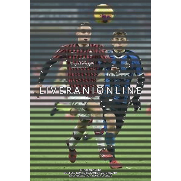Andrea Conti (Milan) SX e Nicolo’ Barella (Inter) DX Inter vs Milan Campionato Serie A TIM - 23° giornata Milano 09-02-2020 Stadio Giuseppe Meazza - San Siro foto Roberto Garavaglia - ag. Aldo Liverani sas