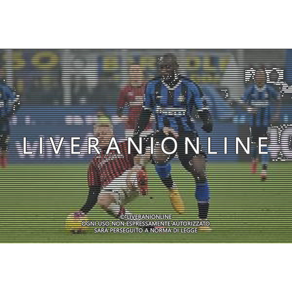 Simone Kjaer (Milan) SX e Romelu Lukaku (Inter) DX Inter vs Milan Campionato Serie A TIM - 23° giornata Milano 09-02-2020 Stadio Giuseppe Meazza - San Siro foto Roberto Garavaglia - ag. Aldo Liverani sas