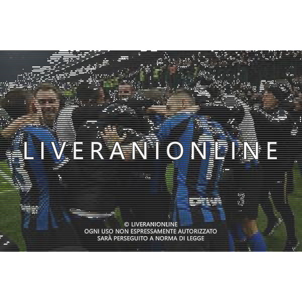 esultanza Inter dopo il gol del 4 a 2 Inter vs Milan Campionato Serie A TIM - 23° giornata Milano 09-02-2020 Stadio Giuseppe Meazza - San Siro foto Roberto Garavaglia - ag. Aldo Liverani sas