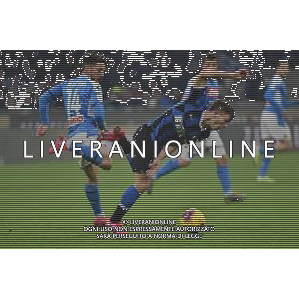 Dries Mertens SX e Nicolo’ Barella DX Inter vs Napoli Coppa Italia - semifinale gara di andata Milano 12-02-2020 Stadio Giuseppe Meazza - San Siro foto Roberto Garavaglia - ag. Aldo Liverani sas