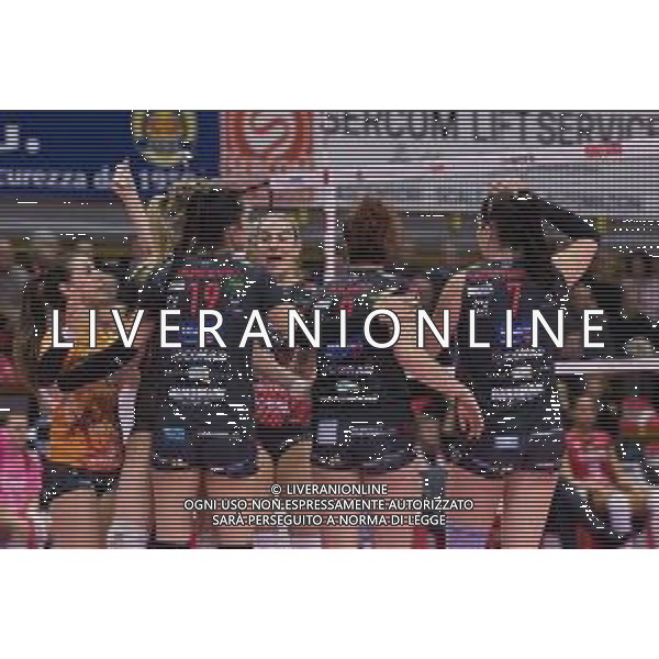 Campionato di Volley Serie A1 Femminile 2019/2020 Busto Arsizio, Italia 12/02/2020 Unet E-Work Busto Arsizio-Bartoccini Fortinfissi Perugia Nella foto: esultanza (Bartoccini Fortinfissi Perugia) ©Elisa Calabrese - Alessio Marini / AGENZIA ALDO LIVERANI SAS