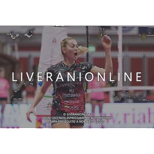 Campionato di Volley Serie A1 Femminile 2019/2020 Busto Arsizio, Italia 12/02/2020 Unet E-Work Busto Arsizio-Bartoccini Fortinfissi Perugia Nella foto: Veronica Angeloni esultanza (Bartoccini Fortinfissi Perugia) ©Elisa Calabrese - Alessio Marini / AGENZIA ALDO LIVERANI SAS