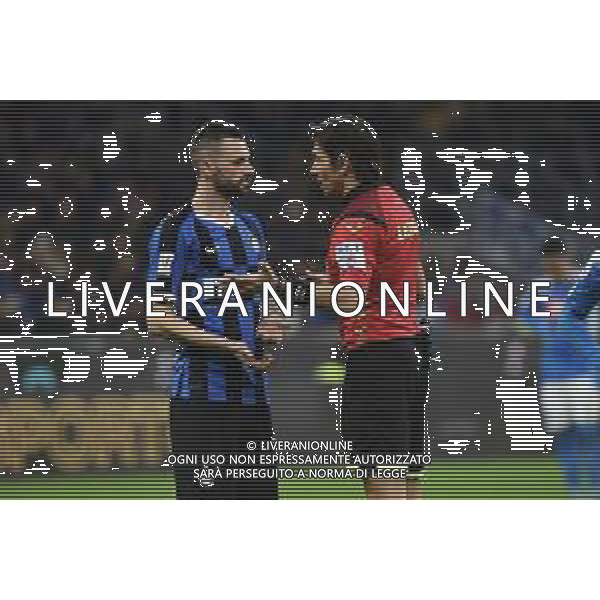 Marcelo Brozovic parla con l\'arbitro Gianpaolo Calvarese Inter vs Napoli Coppa Italia - semifinale gara di andata Milano 12-02-2020 Stadio Giuseppe Meazza - San Siro foto Roberto Garavaglia - ag. Aldo Liverani sas/ AGENZIA ALDO LIVERANI SAS