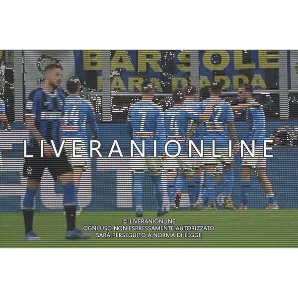 esultanza Napoli dopo il gol dell\'1 a 0 di Fabian Ruiz Inter vs Napoli Coppa Italia - semifinale gara di andata Milano 12-02-2020 Stadio Giuseppe Meazza - San Siro foto Roberto Garavaglia - ag. Aldo Liverani sas / AGENZIA ALDO LIVERANI SAS