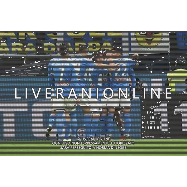 esultanza Napoli dopo il gol dell\'1 a 0 di Fabian Ruiz Inter vs Napoli Coppa Italia - semifinale gara di andata Milano 12-02-2020 Stadio Giuseppe Meazza - San Siro foto Roberto Garavaglia - ag. Aldo Liverani sas / AGENZIA ALDO LIVERANI SAS