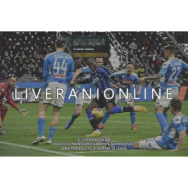 Romelu Lukaku da pochi passi sbaglia il gol del possibile 1 a 1 Inter Inter vs Napoli Coppa Italia - semifinale gara di andata Milano 12-02-2020 Stadio Giuseppe Meazza - San Siro foto Roberto Garavaglia - ag. Aldo Liverani sas / AGENZIA ALDO LIVERANI SAS
