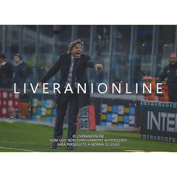 TIM Cup - Coppa Italia 2019/2020 Milano, Italia 12/02/2020 Semifinali - Inter vs Napoli Nella foto: Head Coach of FC Internazionale Antonio Conte ©Fabrizio Carabelli - Alessio Marini / AGENZIA ALDO LIVERANI SAS
