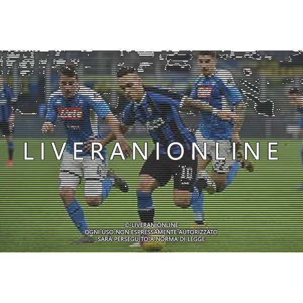 Lautaro Martinez (Inter) e sulla SX Diego Demme (Napoli) Inter vs Napoli Coppa Italia - semifinale gara di andata Milano 12-02-2020 Stadio Giuseppe Meazza - San Siro foto Roberto Garavaglia - ag. Aldo Liverani sas