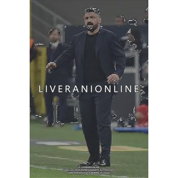 Gennaro Gattuso allenatore Napoli Inter vs Napoli Coppa Italia - semifinale gara di andata Milano 12-02-2020 Stadio Giuseppe Meazza - San Siro foto Roberto Garavaglia - ag. Aldo Liverani sas