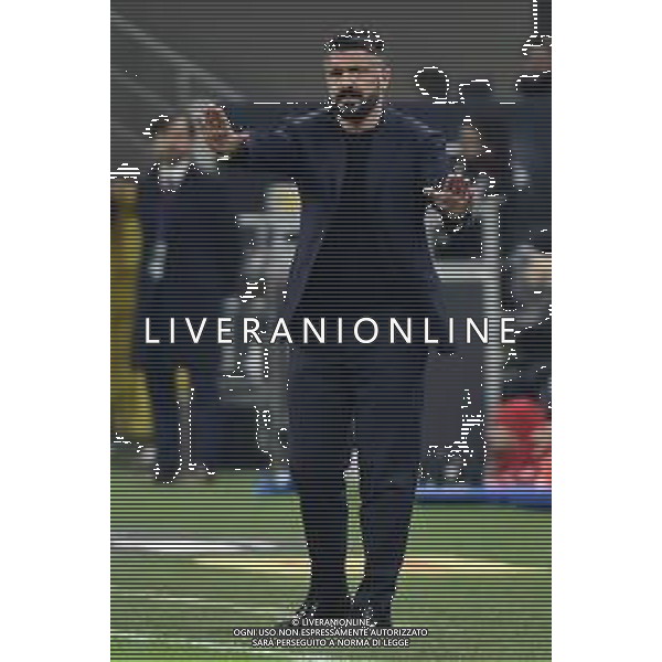 Gennaro Gattuso allenatore Napoli Inter vs Napoli Coppa Italia - semifinale gara di andata Milano 12-02-2020 Stadio Giuseppe Meazza - San Siro foto Roberto Garavaglia - ag. Aldo Liverani sas