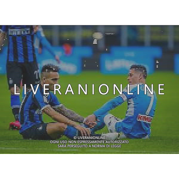 TIM Cup - Coppa Italia 2019/2020 Milano, Italia 12/02/2020 Semifinali - Inter vs Napoli Nella foto: Lautaro Martinez of FC Internazionale and Jose Callejon of SSC Napoli ©Fabrizio Carabelli - Alessio Marini / AGENZIA ALDO LIVERANI SAS