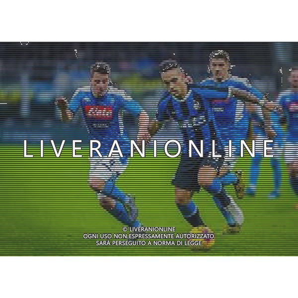 TIM Cup - Coppa Italia 2019/2020 Milano, Italia 12/02/2020 Semifinali - Inter vs Napoli Nella foto: Lautaro Martinez of FC Internazionale fights for the ball against Diego Demme of SSC Napoli ©Fabrizio Carabelli - Alessio Marini / AGENZIA ALDO LIVERANI SAS