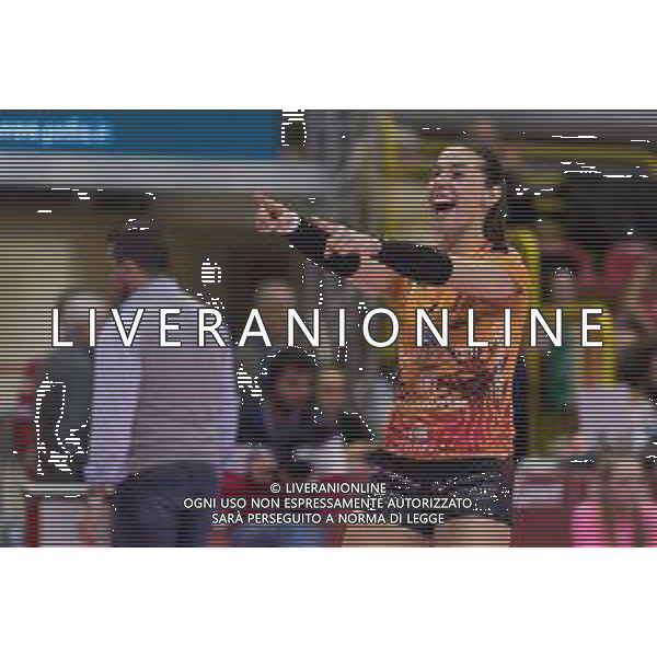 Campionato di Volley Serie A1 Femminile 2019/2020 Busto Arsizio, Italia 12/02/2020 Unet E-Work Busto Arsizio-Bartoccini Fortinfissi Perugia Nella foto: esultanza di Giada Cecchetto (Bartoccini Fortinfissi Perugia) ©Elisa Calabrese - Alessio Marini / AGENZIA ALDO LIVERANI SAS