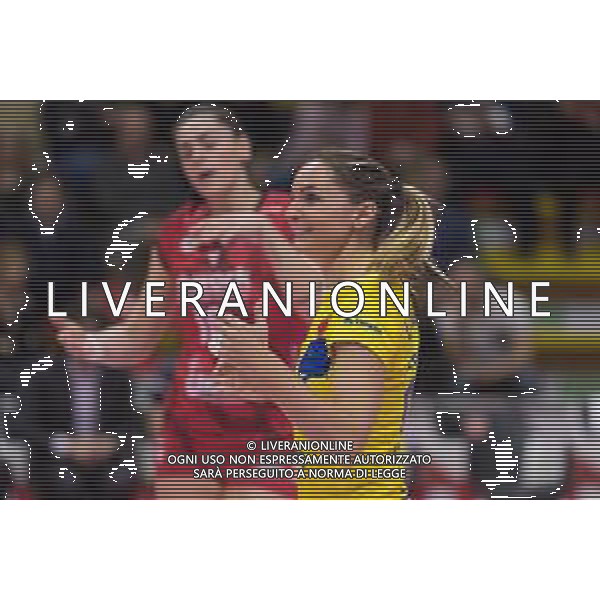 Campionato di Volley Serie A1 Femminile 2019/2020 Busto Arsizio, Italia 12/02/2020 Unet E-Work Busto Arsizio-Bartoccini Fortinfissi Perugia Nella foto: esultanza di Giulia Leonardi (UYBA Unet E-Work Busto Arsizio) ©Elisa Calabrese - Alessio Marini / AGENZIA ALDO LIVERANI SAS