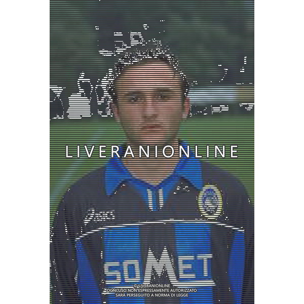 PRIMI PIANI ROSA GIOCATORI ATALANTA CALCIO 1999-2000 NELLA FOTO ALESSANDRO PONTAROLLO AG ALDO LIVERANI SAS