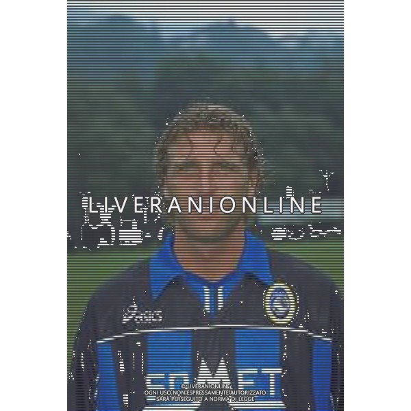 PRIMI PIANI ROSA GIOCATORI ATALANTA CALCIO 1999-2000 NELLA FOTO MASSIMO CARRERA AG ALDO LIVERANI SAS