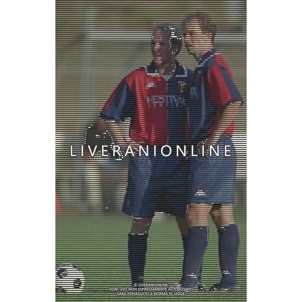1998-1999 GENOA CALCIO PARTITA AMICHEVOLE NELLA FOTO Markus Münch-Federico Giampaolo AG ALDO LIVERANI SAS
