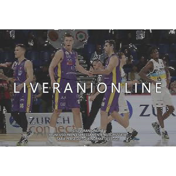 Pesaro 13/02/2020 - Zurich Connect Final Eight 2020 Quarto di Finale - AX Armani Exange Mlano vs Vanoli Baket Cremona - nella foto: Esultanza Tarczewski Kaleb (AX Armani Exange Milano) Cinciarini Andrea (AX Armani Exange Milano) ©Claudio Zamagni/Agenzia Aldo Liverani s.a.s.