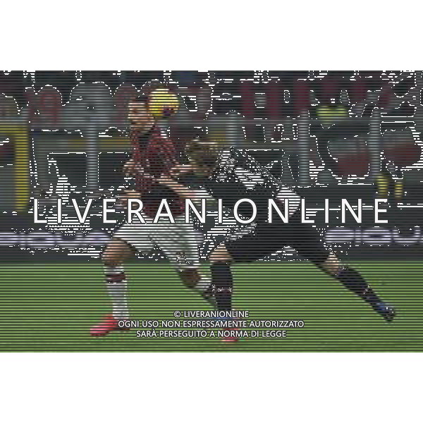 Zlatan Ibrahimovic e Matthijs De Ligt Milan vs Juventus Coppa Italia - semifinale gara di andata Milano 13-02-2020 Stadio Giuseppe Meazza - San Siro foto Roberto Garavaglia - ag. Aldo Liverani sas / AGENZIA ALDO LIVERANI SAS
