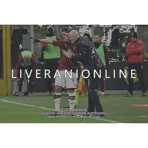 Ismael Bennacer con l\'allenatore Stefano Pioli Milan vs Juventus Coppa Italia - semifinale gara di andata Milano 13-02-2020 Stadio Giuseppe Meazza - San Siro foto Roberto Garavaglia - ag. Aldo Liverani sas / AGENZIA ALDO LIVERANI SAS