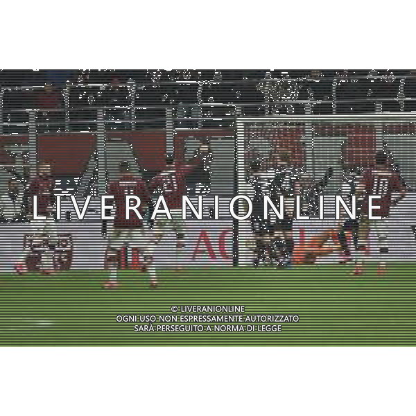 Ante Rebic segna il gol del 1 a 0 Milan Milan vs Juventus Coppa Italia - semifinale gara di andata Milano 13-02-2020 Stadio Giuseppe Meazza - San Siro foto Roberto Garavaglia - ag. Aldo Liverani sas / AGENZIA ALDO LIVERANI SAS