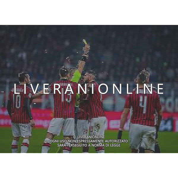 TIM Cup - Coppa Italia 2019/2020 Milano, Italia 13/02/2020 Milan vs Juventus Nella foto: Theo Hernandez of AC Milan yellow card FOTO FABRIZIO CARABELLI-ALESSIO MARINI-AG ALDO LIVERANI SAS