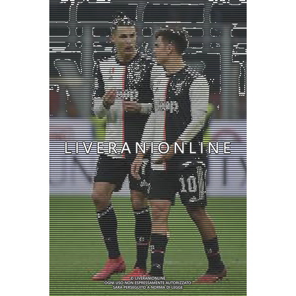Cristiano Ronaldo (Juventus) SX e Paulo Dybala (Juventus) DX parlano a fine gara Milan vs Juventus Coppa Italia - semifinale gara di andata Milano 13-02-2020 Stadio Giuseppe Meazza - San Siro foto Roberto Garavaglia - ag. Aldo Liverani sas