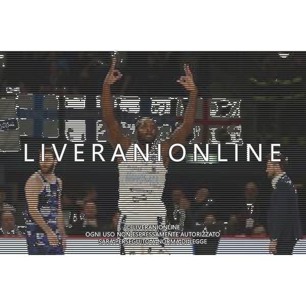 Pesaro 14/02/2020 - Zurich Connect Final Eight 2020 Quarti di Finale - Banco di Sardegna Sassari vs Happy Casa Brindisi - nella foto: Esultanza Martin Kelvin (Happy Casa Brindisi) ©Claudio Zamagni/Agenzia Aldo Liverani s.a.s. / AGENZIA ALDO LIVERANI SAS
