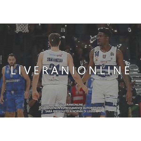 Pesaro 14/02/2020 - Zurich Connect Final Eight 2020 Quarti di Finale - Germani Basket Brescia vs Pompea Fortitudo Bologna - nella foto:Esultanza Fantinelli Matteo(Pompea Fortitudo Bologna) Sims Henry(Pompea Fortitudo Bologna) ©Claudio Zamagni/Agenzia Aldo Liverani s.a.s. / AGENZIA ALDO LIVERANI SAS