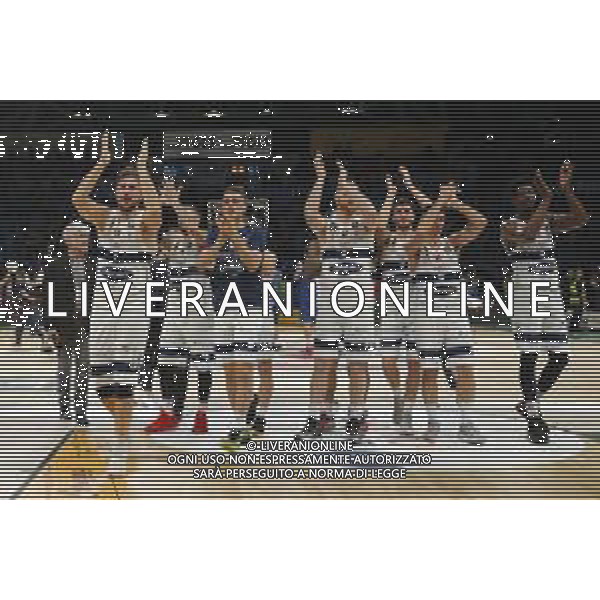 Pesaro 14/02/2020 - Zurich Connect Final Eight 2020 Quarti di Finale - Germani Basket Brescia vs Pompea Fortitudo Bologna - nella foto: Esultanza finale Fortitudo ©Claudio Zamagni/Agenzia Aldo Liverani s.a.s. / AGENZIA ALDO LIVERANI SAS