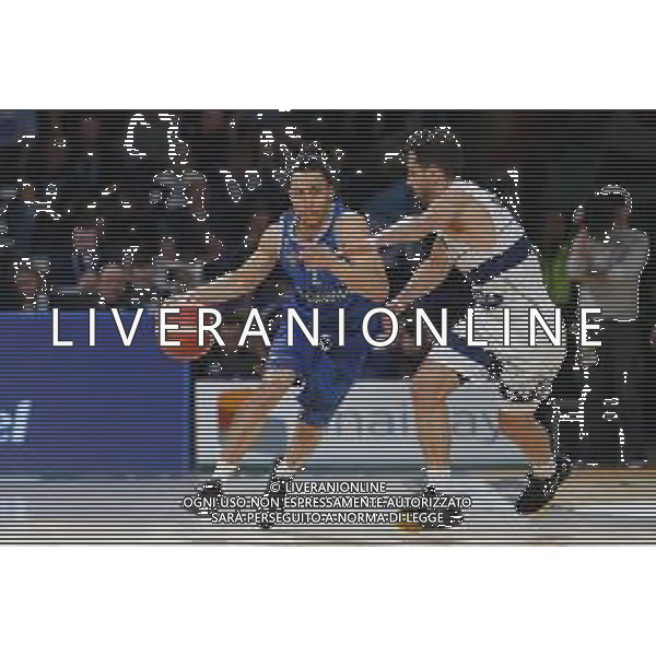 Pesaro 14/02/2020 - Zurich Connect Final Eight 2020 Quarti di Finale - Germani Basket Brescia vs Pompea Fortitudo Bologna - nella foto: Travis Trice(Germani Basket Brescia) Stipcevic Rok(Pompea Fortitudo Bologna) ©Claudio Zamagni/Agenzia Aldo Liverani s.a.s./ AGENZIA ALDO LIVERANI SAS