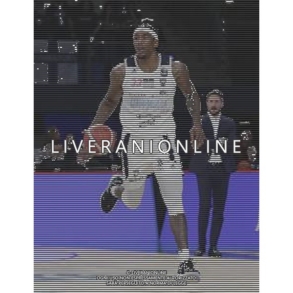 Pesaro 14/02/2020 - Zurich Connect Final Eight 2020 Quarti di Finale - Banco di Sardegna Sassari vs Happy Casa Brindisi - nella foto: Thompson Darius (Happy Casa Brindisi) ©Claudio Zamagni/Agenzia Aldo Liverani s.a.s./ AGENZIA ALDO LIVERANI SAS