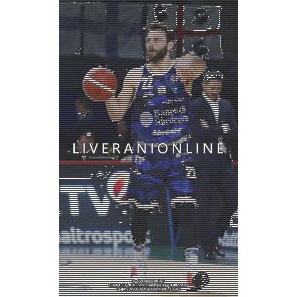 Pesaro 14/02/2020 - Zurich Connect Final Eight 2020 Quarti di Finale - Banco di Sardegna Sassari vs Happy Casa Brindisi - nella foto: Gentile Stefano(Banco di Sardegna Sassari) ©Claudio Zamagni/Agenzia Aldo Liverani s.a.s./ AGENZIA ALDO LIVERANI SAS