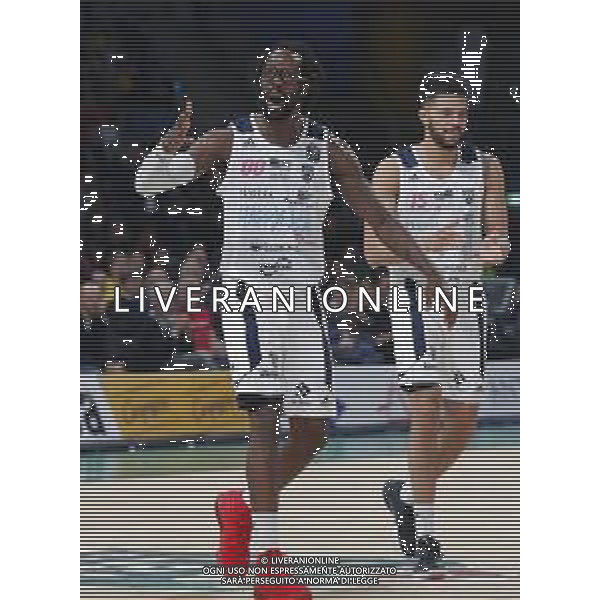 Pesaro 15/02/2020 - Zurich Connect Final Eight 2020 Semifinale - Happy Casa Brindisi vs Pompea Fortitudo Bologna - nella foto: Esultanza Brown John (Happy Casa Brindisi) ©Claudio Zamagni/Agenzia Aldo Liverani s.a.s.