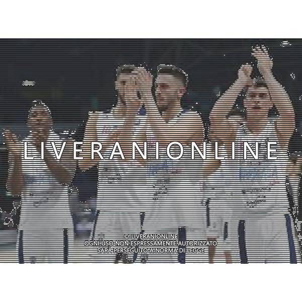 Pesaro 15/02/2020 - Zurich Connect Final Eight 2020 Semifinale - Happy Casa Brindisi vs Pompea Fortitudo Bologna - nella foto: Esultanza finale Happy Casa Brindisi ©Claudio Zamagni/Agenzia Aldo Liverani s.a.s.