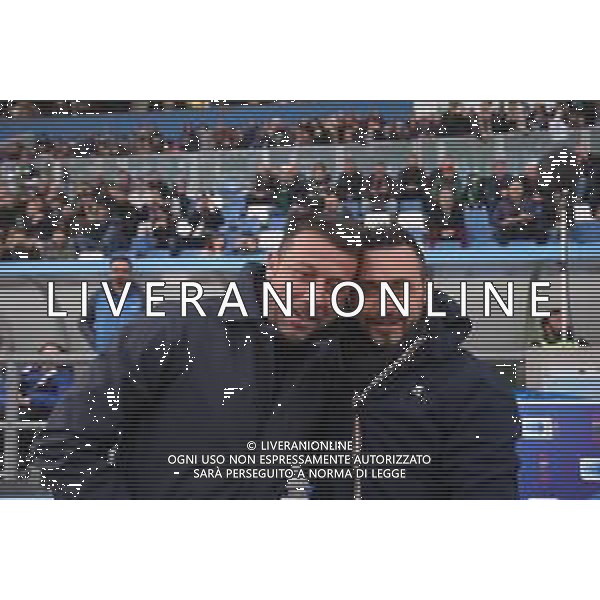 SASSUOLO - PARMA CAMPIONATO CALCIO SERIE A TIM 16.02.2020 NELLA FOTO ALLENATORE ROBERTO D\'AVERSA CON ROBERTO DE ZERBI ©SANTANDREA / AGENZIA ALDO LIVERANI SAS