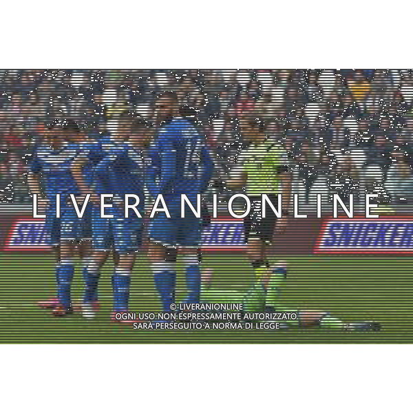 Torino 16.02.2020 Allianz Stadium ©Falzone/Agenzia Aldo Liverani Juventus vs Brescia Campionato italiano di calcio Serie A Tim 2019-2020 Nella foto: ENRICO ALFONSO A TERRA INFORTUNATO ©Falzone / AGENZIA ALDO LIVERANI SAS