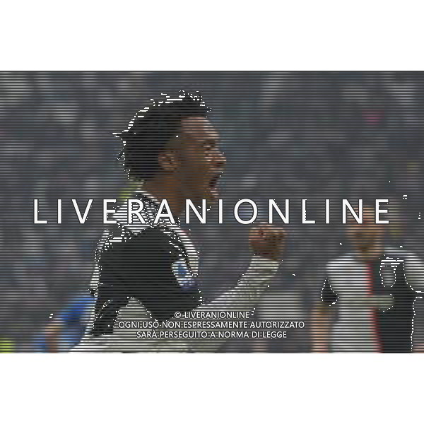 Torino 16.02.2020 Allianz Stadium ©Falzone/Agenzia Aldo Liverani Juventus vs Brescia Campionato italiano di calcio Serie A Tim 2019-2020 Nella foto: ESULTANZA DOPO IL GOL DI JUAN CUADRADO ©Falzone / AGENZIA ALDO LIVERANI SAS