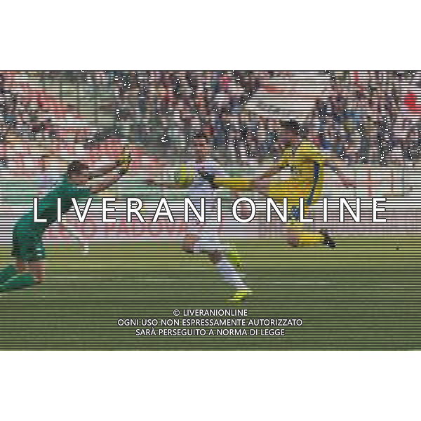 Campionato di Calcio Serie C - Lega Pro 2019/2020 Padova, Italia 16/02/2020 Calcio Padova vs Fermana Nella foto: Antonio Bacio Terracino (Fermana FC) cerca di anticipare Stefano Minelli (Padova) ©Mattia Radoni - Alessio Marini / AGENZIA ALDO LIVERANI SAS