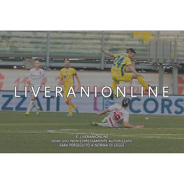 Campionato di Calcio Serie C - Lega Pro 2019/2020 Padova, Italia 16/02/2020 Calcio Padova vs Fermana Nella foto: Sini≈°a Anƒëelkovic (Padova) in scivolata su Antonio Bacio Terracino (Fermana FC) ©Mattia Radoni - Alessio Marini / AGENZIA ALDO LIVERANI SAS