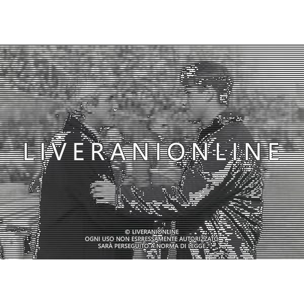 RETROSPETTIVA MARCELLO LIPPI ALLENATORE NELLA FOTO MARCELLO LIPPI ALLENATORE DELL\'ATALANTA CALCIO 1992-1993 CON PAOLO TRAMEZZANI AG ALDO LIVERANI SAS