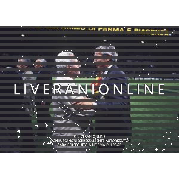 RETROSPETTIVA MARCELLO LIPPI ALLENATORE NELLA FOTO MARCELLO LIPPI ALLENATORE JUVENTUS CON VITTORIO CHIUSANO NELL\'ANNO 1994-1995 AG ALDO LIVERANI SAS
