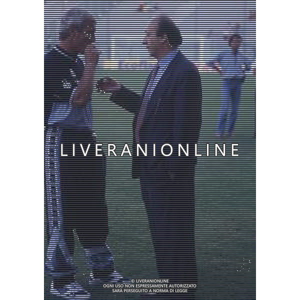 RETROSPETTIVA MARCELLO LIPPI ALLENATORE NELLA FOTO MARCELLO LIPPI ALLENATORE JUVENTUS CON LUCIANO MOGGI NELL\'ANNO 1994-1995 AG ALDO LIVERANI SAS