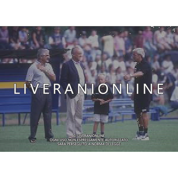 RETROSPETTIVA MARCELLO LIPPI ALLENATORE NELLA FOTO MARCELLO LIPPI NELL\'ANNO 1997-1998 ALLENATORE JUVENTUS CALCIO CON ANTONIO GIRAUDO AG ALDO LIVERANI SAS
